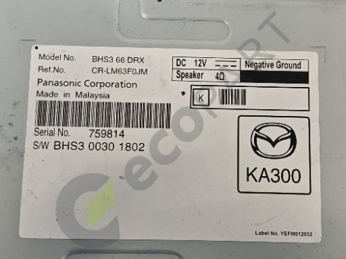 MAZDA 3 BM AMPLIFIER CONTROL MODULE