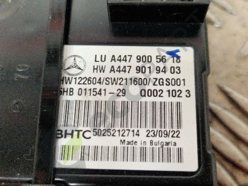 MERCEDES V-CLASS V 300 D XL MK3 CLIMATE CONTROL UNIT